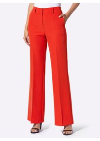Marlene-Hose Heine, Damen, Gr. 46, Normalgr&ouml;&szlig;en, erdbeere, 94% Polyester, 6% Elasthan, unifarben, Hosen Marlene-Hose