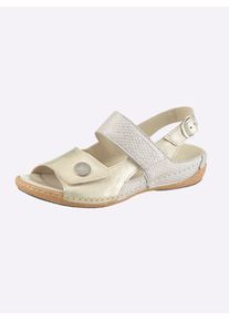 Waldl&auml;ufer Sandalette WALDL&Auml;UFER, Damen, Gr. 6, bronzefarben, Glattleder, Nubukleder, Schuhe Sandalette