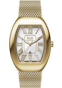 Ice Watch Quarzuhr ICE-WATCH "ICE boliday - Dome - Metal - Small - 3H + Date", gold (goldfarben, wei&szlig;), Armbanduhren, Damen, Quarzuhr, Armbanduhr, Damenuhr, Edelstahlarmband, Datum, analog