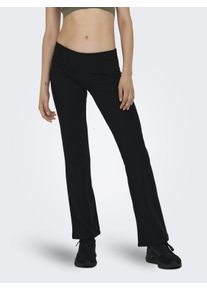 Leggings Only Play "ONPFOLD MW JAZZ JRS PNT NOOS", Damen, Gr. M (38), N-Gr, schwarz, Jersey, Obermaterial: 92% Baumwolle, 8% Elasthan, unifarben, ausgestellt normal, Hosen Leggings