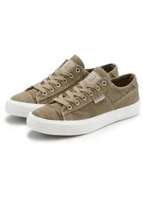 Sneaker ELBSAND "Schn&uuml;rschuh, Stoffschuhe, Textilschuhe, Turnschuh, Freizeitschuh", Damen, Gr. 37, beige (khaki), Obermaterial: 100% Textilmaterial. Decksohle: 100% Textilmaterial. Futter: 100% Textilmaterial. Laufsohle: 100% Synthetik, unifarben, used, Schuhe Sneaker, Schn&uuml;rhalbschuh aus Textil in modernem Used-Look VEGAN