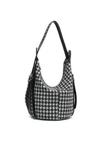 Schultertasche "Hahnentritt", Damen, Gr. B/H/T: 31cm x 35cm x 20cm onesize, schwarz, Lederimitat, Collezione Alessandro, Taschen Schultertasche, in schwarz-wei&szlig; Optik