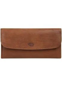 Pike Brieftasche PIK&Eacute;, Damen, braun, Leder, beschichtet, leicht gl&auml;nzend, Kleinlederwaren Brieftasche, echt Leder