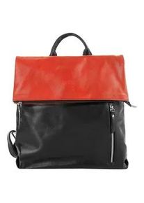 Cityrucksack CLUTY, Damen, Gr. B/H/T: 36cm x 33cm x 9cm, onesize, rot, Leder, Rindsleder, beschichtet, leicht gl&auml;nzend, Rucks&auml;cke Cityrucksack, echt Leder, Made in Italy