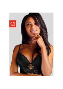Push-up-BH Vivance "Francesca", Damen, Gr. 70, Cup B, schwarz, Spitze, Obermaterial: 88% Polyamid, 12% Elasthan, figurbetont, BHs Push-up-BH, in Bustier-Form, sexy Dessous