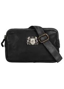 Umh&auml;ngetasche Samantha Look, Damen, Gr. B/H/T: 22cm x 14cm x 3cm onesize, schwarz, Leder, leicht gl&auml;nzend, unifarben, Taschen Umh&auml;ngetasche, echt Leder, Made in Italy