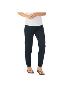 Schlafanzug TRIGEMA "TRIGEMA Schlafanzughose B&uuml;ndchen", Damen, Gr. S, blau (navy), Single Jersey, 100% Baumwolle, Homewear-Sets Schlafanzug