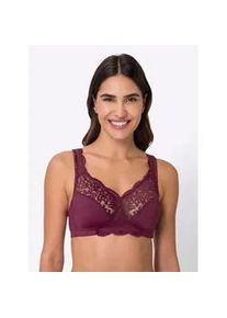 B&uuml;gelloser BH, Damen, Gr. 110, Cup E, rot (bordeaux), 82% Polyamid, 18% Elasthan, BHs