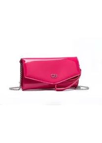 Clutch "Mia", Damen, Gr. B/H/T: 24cm x 13cm x 5cm onesize, pink, Lederimitat, Collezione Alessandro, Taschen, aus weichem Softlackmaterial