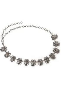 Ketteng&uuml;rtel "Nala", Damen, Gr. onesize, silber (altsilber), Metall, Collezione Alessandro, unifarben, Basic, G&uuml;rtel, mit kleinen Eulen