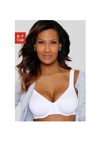 Minimizer-BH Lascana, Damen, Gr. 75, Cup F, wei&szlig;, Microtouch, Obermaterial: 82% Polyamid (TACTEL), 18% Elasthan (LYCRA), BHs Minimizer-BH, mit B&uuml;gel und nahtlosen Cups, aus seidiger Microfaser, Basic Dessous