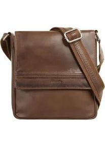 Umh&auml;ngetasche BAGAN, Damen, Gr. B/H/T: 22cm x 20cm x 4cm onesize, braun, Leder, Taschen Umh&auml;ngetasche, echt Leder