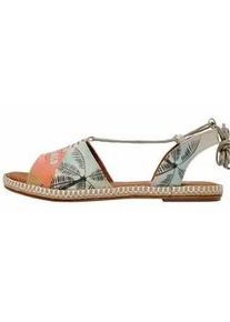 Sandale DOGO "Hazel Sandale Be A Flamingo Damen Sandalen", Damen, Gr. 39, Normalschaft, bunt (natur), Lederimitat, Schuhe Sandale, Handgefertigt