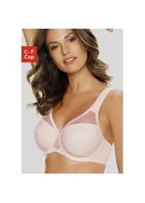 Minimizer-BH Nuance, Damen, Gr. 105, Cup E, rosa (rose, champagner), Netz, Obermaterial: 71% Polyamid, 29% Elasthan, Basic, BHs Minimizer-BH, mit B&uuml;gel und leicht transparentem T&uuml;ll im Obercup