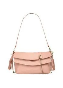 Umh&auml;ngetasche Samantha Look, Damen, Gr. B/H/T: 33cm x 20cm x 6cm onesize, rosa, Leder, leicht gl&auml;nzend, unifarben, Taschen Umh&auml;ngetasche, echt Leder, Made in Italy