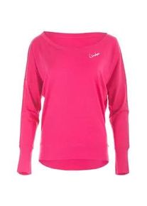 Langarmshirt WINSHAPE "MCS002", Damen, Gr. XL, pink (deep pink), 50% Modal, 50% Baumwolle, U-Boot-Ausschnitt, Shirts Langarmshirt, Ultra leicht