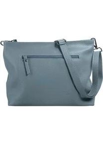 Umh&auml;ngetasche Samantha Look, Damen, Gr. B/H/T: 30cm x 24cm x 10cm onesize, blau (hellblau), Leder, leicht gl&auml;nzend, unifarben, Taschen Umh&auml;ngetasche, echt Leder, Made in Italy