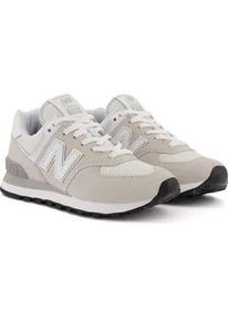 Sneaker New Balance "WL574 Core", Damen, Gr. 37,5, beige (sanftes wei&szlig;, grau), Leder, Textil, Schuhe Sneaker