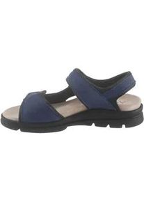 Sandale Aco, Damen, Gr. 39, blau (marine), Nubukleder, Schuhe Sandale