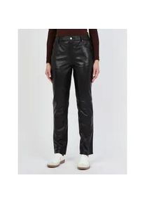 Lederhose JCC "31019444", Damen, Gr. 44, Normalgr&ouml;&szlig;en, schwarz, Obermaterial: 100% Lammleder, Hosen 5-Pocket-Hose