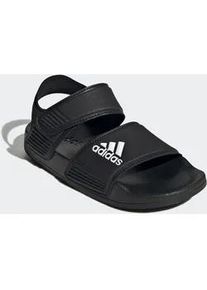 Badesandale Adidas SPORTSWEAR "ADILETTE SANDALE", M&auml;dchen, Gr. 37, schwarz (core schwarz, cloud wei&szlig;, core schwarz), Synthetik, Schuhe, mit Klettverschluss, f&uuml;r Kinder & Jugendliche