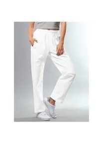 Jerseyhose TRIGEMA "TRIGEMA Freizeithose aus 100% Baumwolle", Damen, Gr. L, US-Gr&ouml;&szlig;en, wei&szlig;, Web, 100% Baumwolle, Hosen Jerseyhose