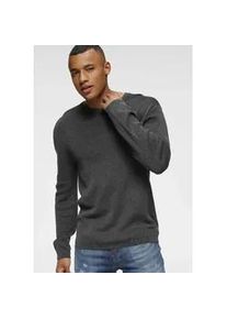 Strickpullover Bruno Banani, Herren, Gr. 3XL (64/66), schwarz, Feinstrick, Obermaterial: 50% Baumwolle, 50% Polyacryl, Basic schmal, Rundhals, B&uuml;ndchen, Pullover Strickpullover, gewaschene Optik