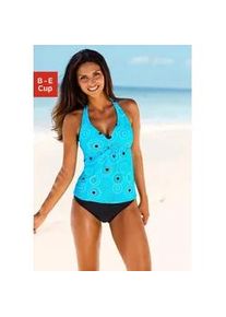 B&uuml;gel-Tankini s.Oliver, Damen, Gr. 48, Cup C, gr&uuml;n (t&uuml;rkis, bedruckt), Polyamid, Bikini-Sets, mit sch&ouml;nem Druckdesign