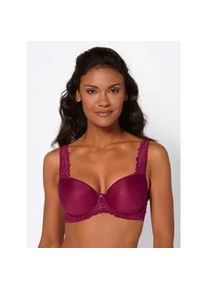 Schalen-BH Viania, Damen, Gr. 95, Cup G, rot (weinrot), 77% Polyester, 13% Polyamid, 10% Elasthan, BHs BH B&uuml;gel-BH Schalen-BH