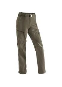 Funktionshose Maier Sports "Nata", Damen, Gr. 19, Kurzgr&ouml;&szlig;en, beige (dunkelbeige), 90% Polyamid, 10% Elasthan, Hosen Funktionshose, Damen Wanderhose, zipp-off Outdoor-Hose, 3 Taschen, Regular Fit