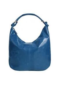 Shopper Bruno Banani, Damen, Gr. B/H/T: 40cm x 33cm x 4cm onesize, blau, Leder, leicht gl&auml;nzend, unifarben, Taschen Shopper, echt Leder