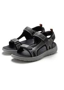 Trekkingsandale AUTHENTIC LE JOGGER "Sommerschuh, Sandale, Freizeitschuh, Herrensandale", Herren, Gr. 40, schwarz, Obermaterial: 100% Textilmaterial. Decksohle: 100% Synthetik. Futter: 100% Textilmaterial. Laufsohle: 100% Synthetik, unifarben, Schuhe, mit Klettverschl&uuml;ssen und bequemen Fu&szlig;bett VEGAN