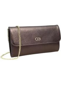 Clutch "Eleganz", Damen, Gr. B/H/T: 26cm x 15cm x 5cm onesize, braun (dunkelbraun), Leder, Collezione Alessandro, Taschen, aus Leder, mit separaten F&auml;chern