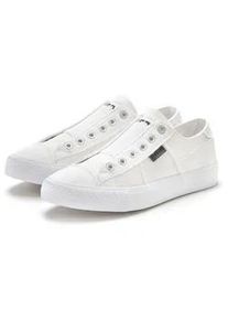 Sneaker ELBSAND "Halbschuh, Slipper, Freizeitschuh, Stoffschuhe, Textilschuhe", Damen, Gr. 36, wei&szlig;, Obermaterial: 100% Textilmaterial. Decksohle: 100% Textilmaterial. Futter: 100% Textilmaterial. Laufsohle: 100% Synthetik, unifarben, Schuhe Sneaker, aus Textil zum Reinschl&uuml;pfen mit elastischem Einsatz