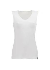 Tanktop TRIGEMA "TRIGEMA Tr&auml;gershirt aus Viskose", Damen, Gr. XXL, wei&szlig;, Single Jersey, 94% Viskose, 6% Elastan, Basic, lang, V-Ausschnitt, Tops Tanktop