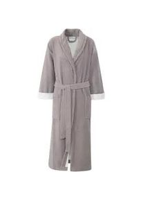 G&ouml;zze Unisex-Bademantel G&Ouml;ZZE "Turin, ideal f&uuml;r Sauna & Spa, Hotelbademantel, Morgenmantel" Gr. XXL, grau (taupe), L:128cm, Baumwoll-Mix, Hausm&auml;ntel, Bademantel, f&uuml;r Damen & Herren, mit G&uuml;rtel und zwei aufgesetzten Taschen, lang