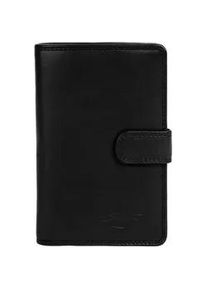 Geldb&ouml;rse Samantha Look, Damen, schwarz, Leder, leicht gl&auml;nzend, unifarben, Kleinlederwaren, echt Leder