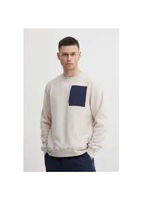 Longpullover Blend "BHSweatshirt", Herren, Gr. 3XL, pumice stone, Sweatware, 100% Polyester, regular fit normal, Rundhals, Pullover Longpullover, Klassisches Sweatshirt mit Rundhalsausschnitt