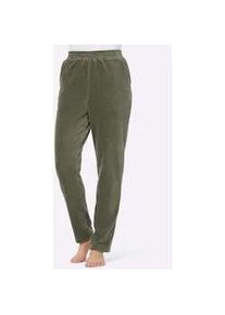 Dehnbund-Hose feel good, Damen, Gr. 40/42, Normalgr&ouml;&szlig;en, gr&uuml;n (khaki), 70% Baumwolle, 25% Polyester, 5% Elasthan, unifarben, Hosen