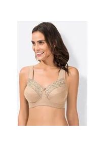 Miss Mary Of Sweden Entlastungs-BH MISS MARY, Damen, Gr. 110, Cup D, beige, 83% Baumwolle, 10% Elasthan, 7% Polyamid, BHs BH Entlastungs-BH B&uuml;gelloser-BH