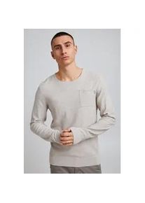 Strickpullover Blend "bhpullover", Herren, Gr. XL, crockery, Feinstrick, 100% Baumwolle, meliert, normal normal, Rundhals, Pullover Strickpullover, Stilvoller Feinstrick-Pullover mit Rundhalsausschnitt