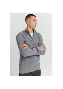 Troyer Blend "BHCodford", Herren, Gr. XXL, stone mix, Feinstrick, 100% Baumwolle, unifarben, regular fit h&uuml;ftlang, ohne Ausschnitt, eingesetzt, Pullover Troyer, Schicker Pullover mit Rei&szlig;verschlusskragen