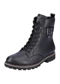 Winterboots Remonte, Damen, Gr. 41, schwarz, Leder, Schuhe Winterboots, Blockabsatz, Schn&uuml;rboots, Outdoorschuh mit Zierschnalle