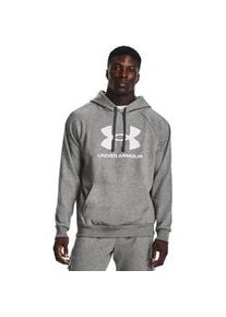 Kapuzensweatshirt Under Armour "UA Rival Fleece Logo Hoodie", Herren, Gr. XL, grau (castlerock light heather 025), Obermaterial: 80% Baumwolle, 20% Elasthan. Kapuzenfutter: 60% Baumwolle, 40% Polyester, Sweatshirts, mit Kapuzenfutter, f&uuml;r sportliche Anl&auml;sse