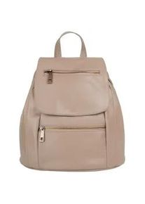Cityrucksack Samantha Look, Damen, Gr. B/H/T: 24cm x 27cm x 11cm, onesize, rosa, Leder, Rindsleder, beschichtet, leicht gl&auml;nzend, Rucks&auml;cke Cityrucksack, echt Leder, Made in Italy