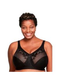 Minimizer-BH Glamorise, Damen, Gr. 90, Cup H, schwarz, 40% Polyamid, 35% Polyester, 15% Baumwolle, 10% Elasthan, BHs Minimizer-BH