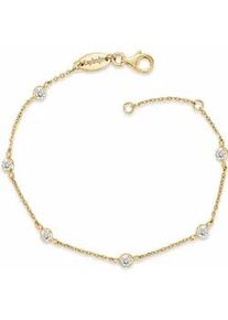 Silberarmband Engelsrufer "Little magic ARMBAND MOONLIGHT", silber (silber, 925, goldfarben, kristallwei&szlig;), Armb&auml;nder, Damen, 18cm, Silber 925 (Sterlingsilber), Silberarmband, mit Zirkonia (synth.)