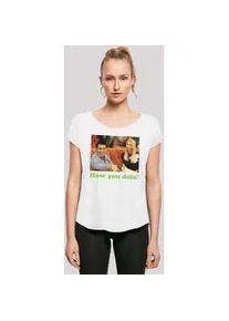 T-Shirt F4NT4STIC "'FRIENDS TV Serie How You Doin'", Damen, Gr. M, wei&szlig;, Obermaterial: 100% Baumwolle, regular fit, Rundhals, ohne B&uuml;ndchen, Shirts T-Shirt, Print
