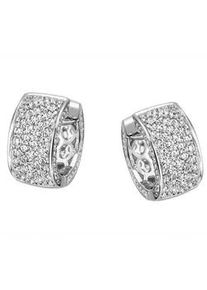 Paar Creolen Firetti "Schmuck Geschenk Silber 925 stilvoll glamour&ouml;s rhodiniert", bunt (silberfarben, wei&szlig;, kristallwei&szlig;), Ohrringe, Damen, 16,15mm, Silber 925 (Sterlingsilber), mit Zirkonia (synth.)