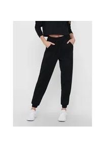 Sweathose Only PLAY "ONPLOUNGE HW SWEAT PNT - NOOS", Damen, Gr. XL (42), N-Gr, schwarz, Sweatware, Obermaterial: 80% Polyester, 15% Viskose, 5% Elasthan, unifarben, regular fit kn&ouml;chellang, Hosen Sweathose, mit Kordelzug, Topseller